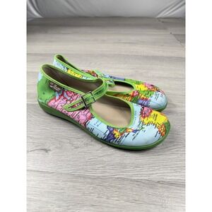 Hot Chocolate Design Chocolaticas World Map Mary Janes Women's Size 40 Travel